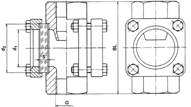 ИНМОР | Стекла смотровые муфтовые PN16 Рис.13-004